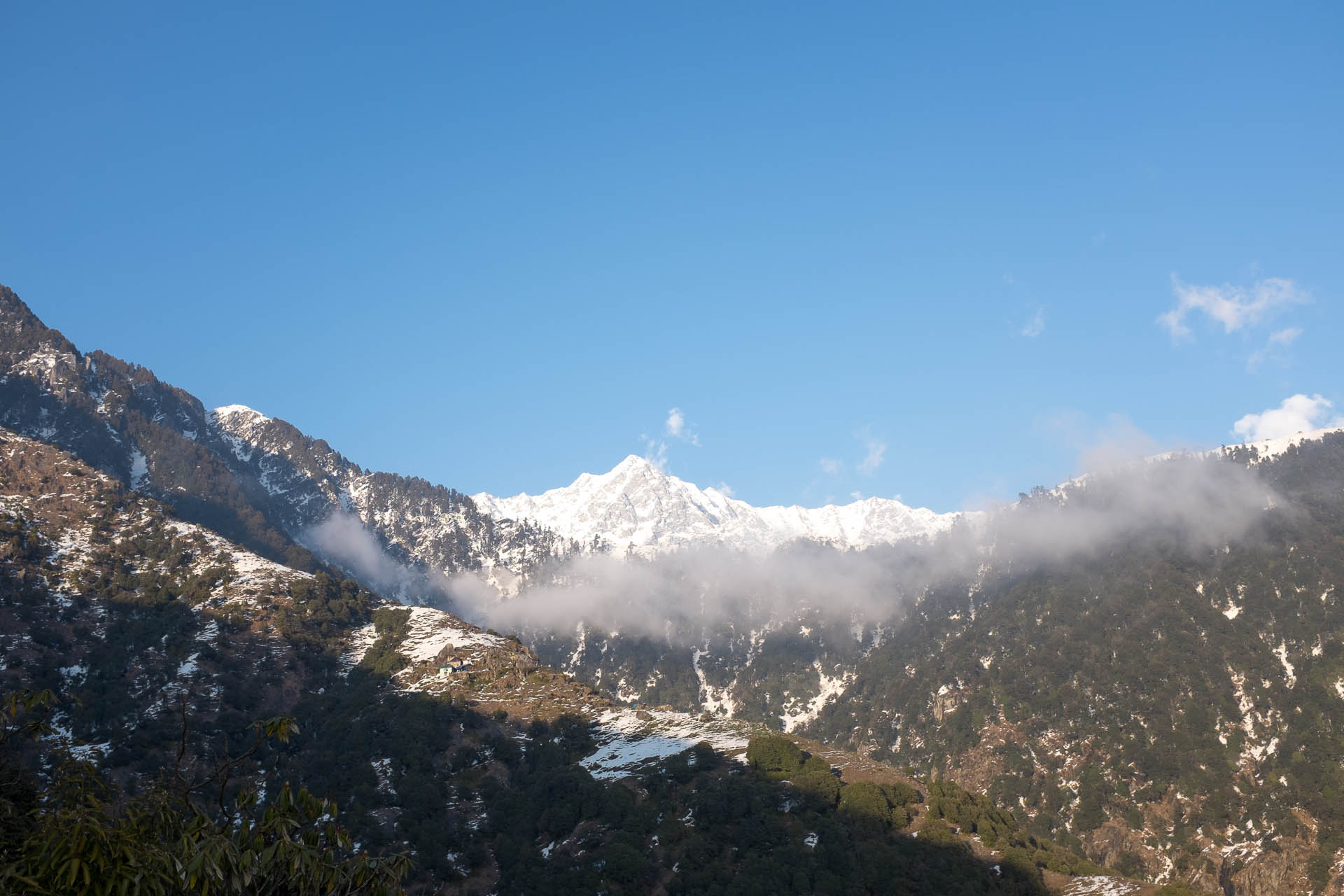 Moon Peak over Bhagsu and McLeoad Ganj, Dharamshala
